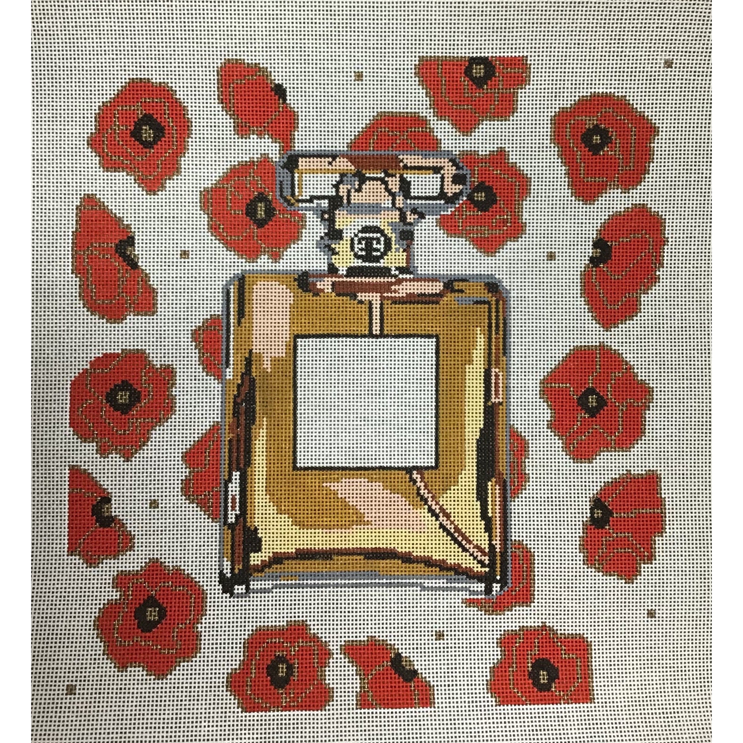 Poppies shops and daisies needlepoint tapestry