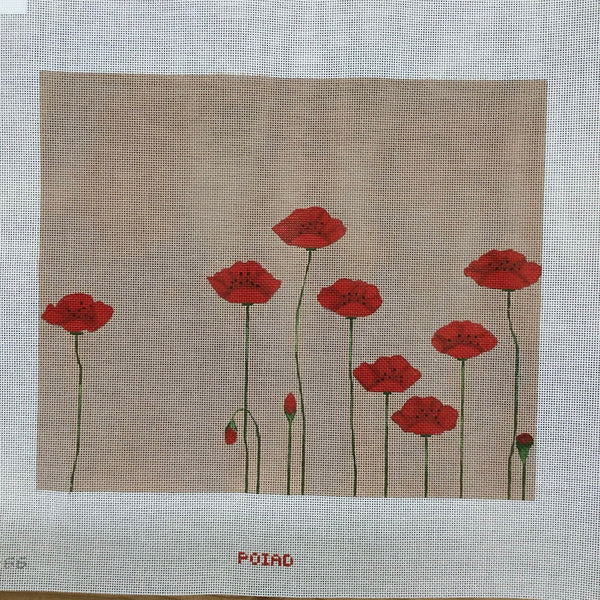 Poppy Needlepoint Canvas by Lee's Needle Arts