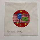 Pickleball Round Canvas - KC Needlepoint