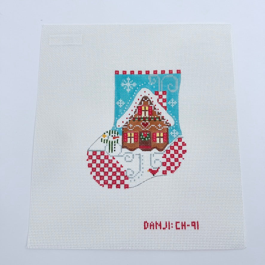 Gingerbread House Mini Sock Canvas