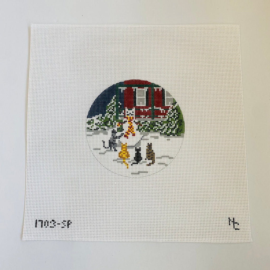 Snow Cat Party Canvas