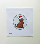 Christmas Chocolate Lab Canvas - KC Needlepoint