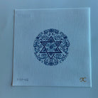 Transferware Judaica Round Canvas - KC Needlepoint