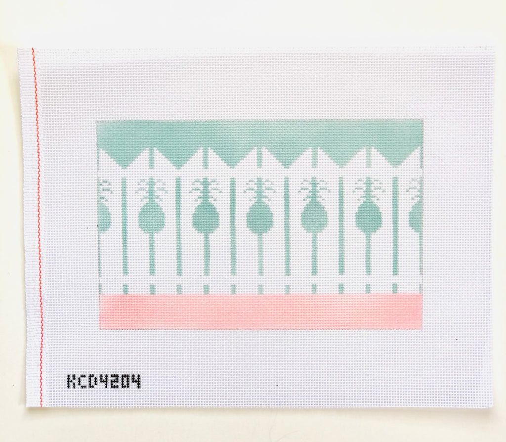 Pineapple Picket Fence Clutch Canvas