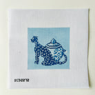 Leopard and Lidded Jar Canvas - KC Needlepoint