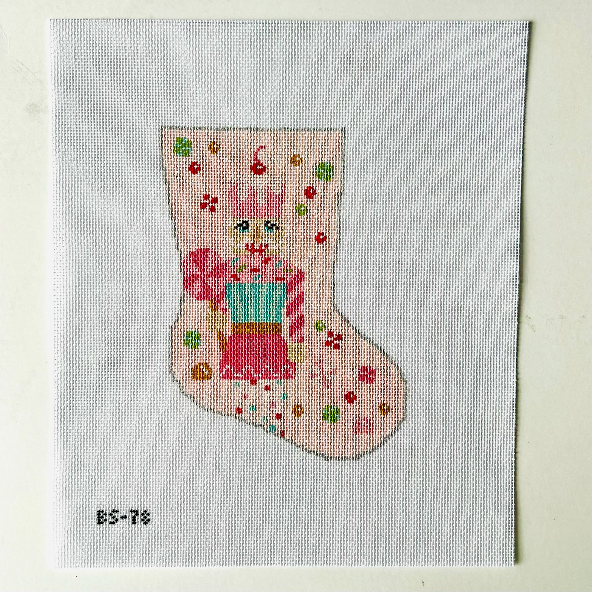 Sugar Sweet Pink Nutcracker Ornament Sized Stocking Canvas - KC Needlepoint