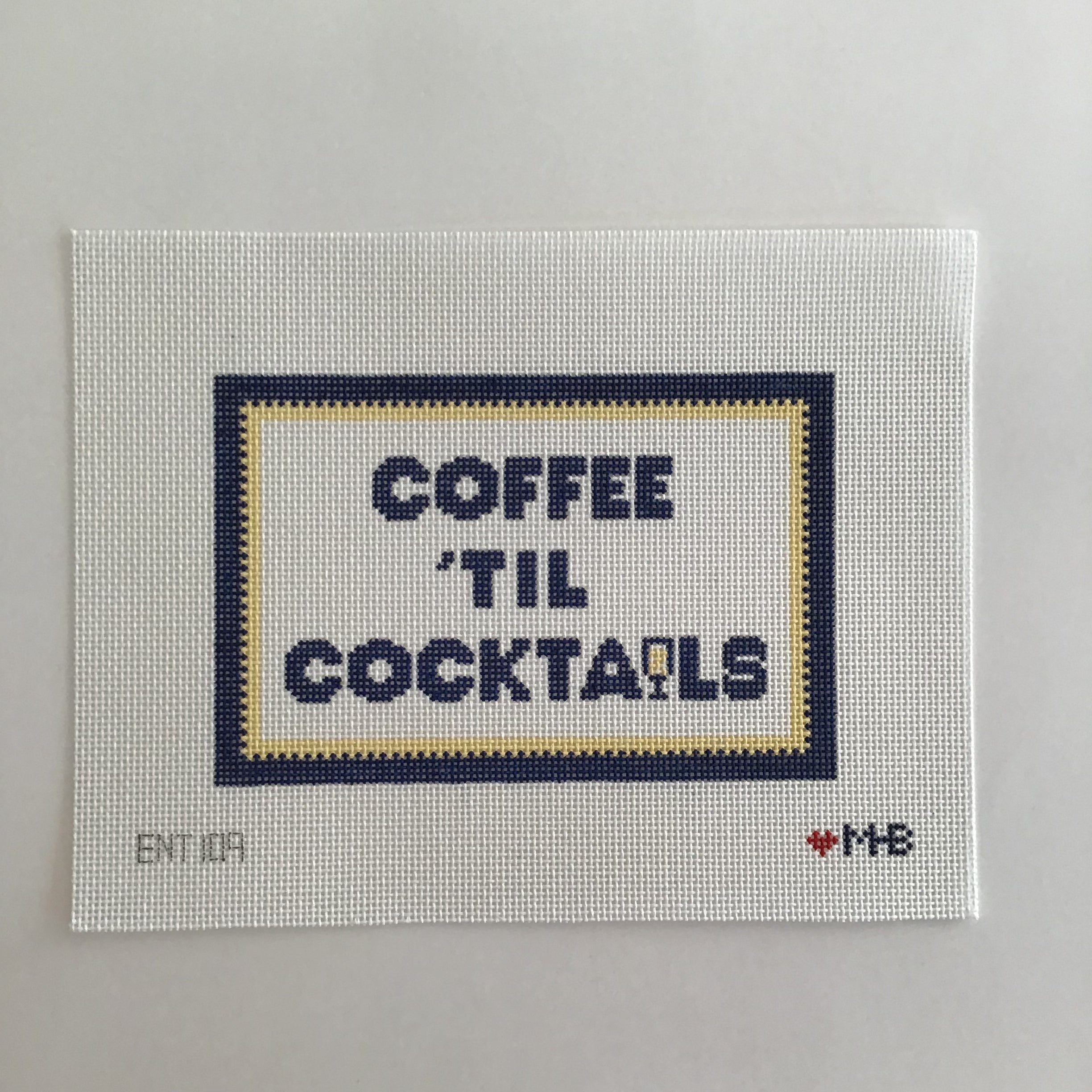 Coffee 'Til Cocktails Canvas - KC Needlepoint