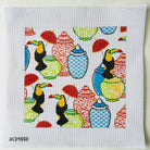 Toucans and Tablescapes Square Canvas - KC Needlepoint