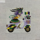 Mardi Gras Vespa Canvas - KC Needlepoint