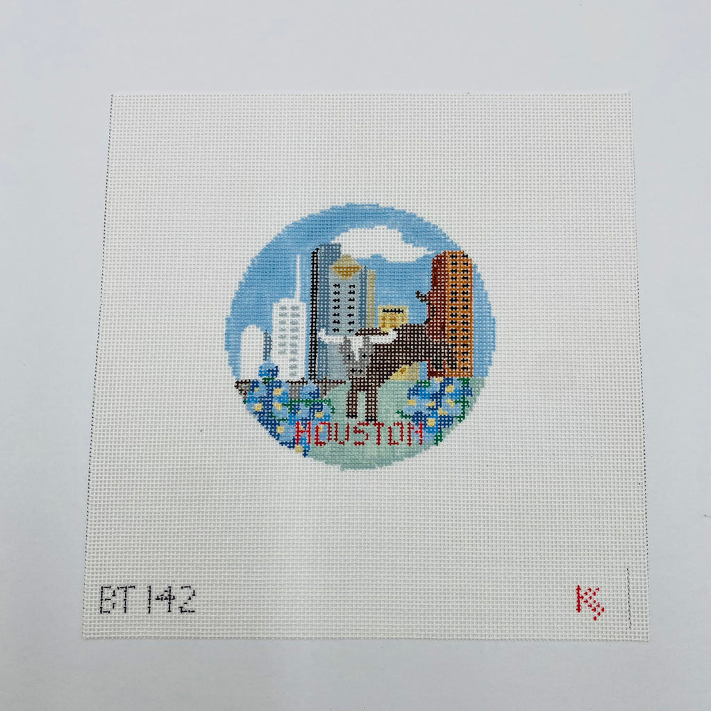 Houston Travel Round Canvas