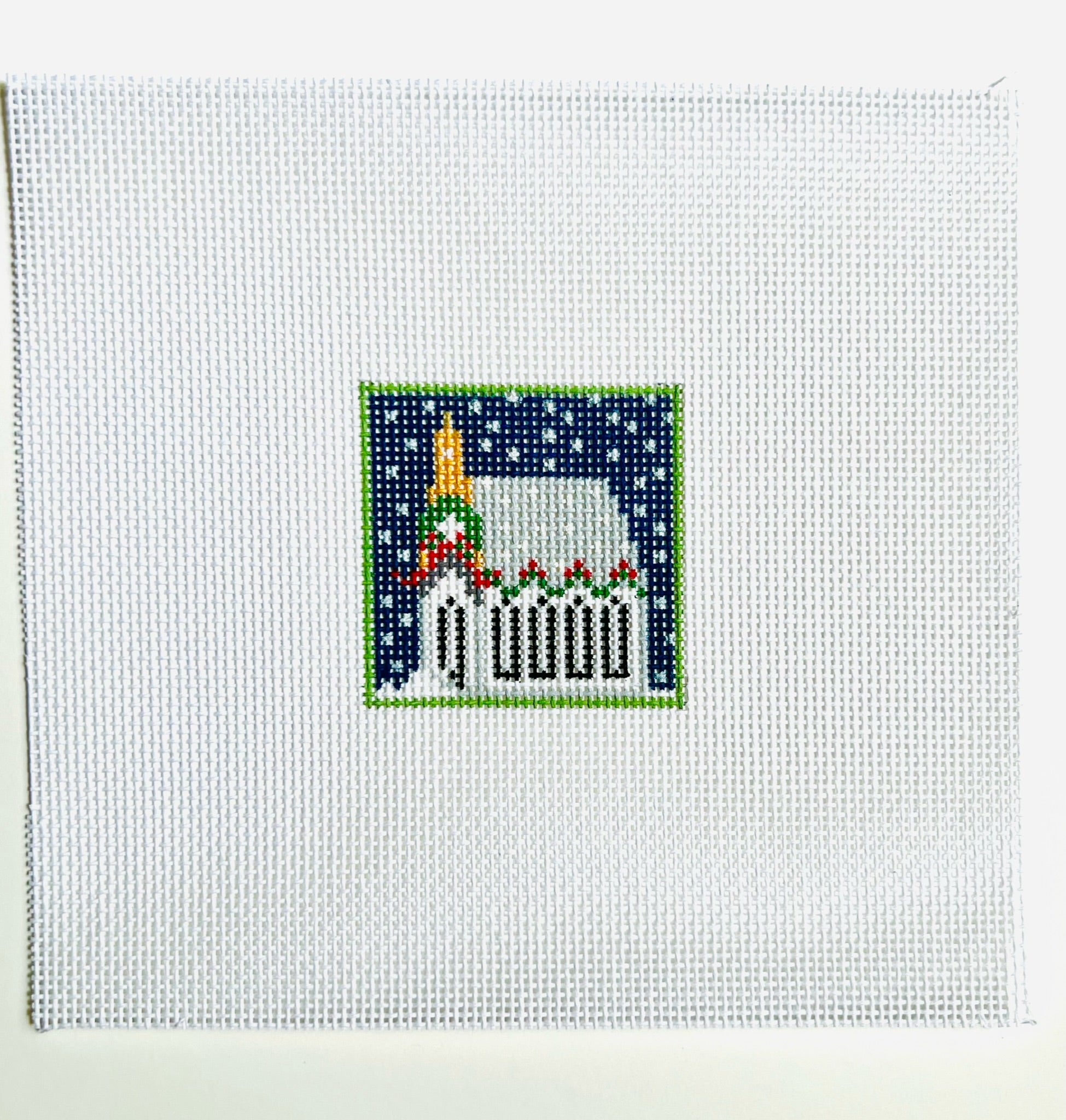 Church Square Canvas - KC Needlepoint