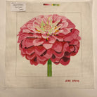 Pink Zinnia Needlepoint Canvas - KC Needlepoint