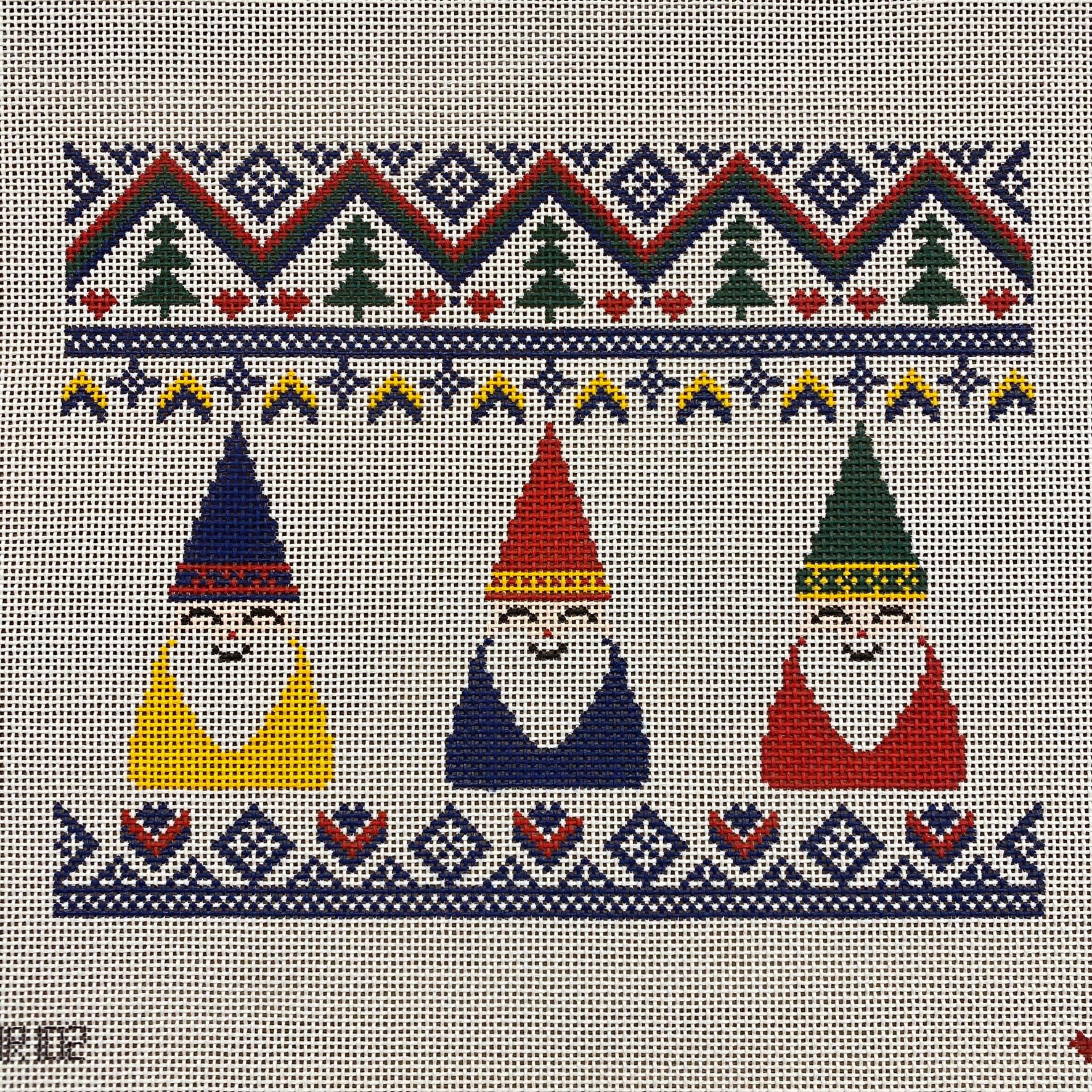 Fair Isle Gnome Canvas - KC Needlepoint