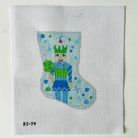 Sugar Sweet Blue Nutcracker Ornament Sized Stocking Canvas - KC Needlepoint