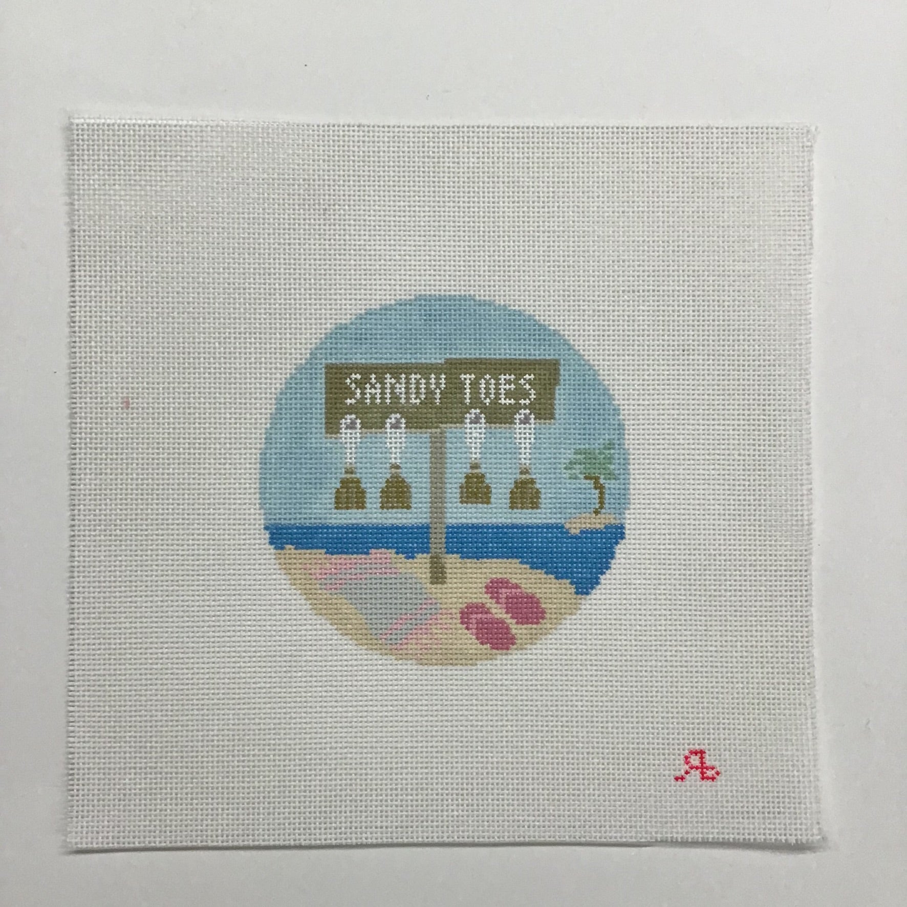 Sandy Toes Canvas - KC Needlepoint