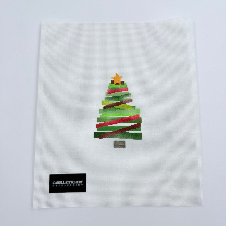 Stackable Christmas Tree Holiday Colors Canvas