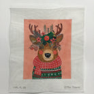 Deer on Light Coral Canvas - KC Needlepoint