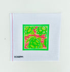 Lime Sea Turtle Square Canvas - KC Needlepoint