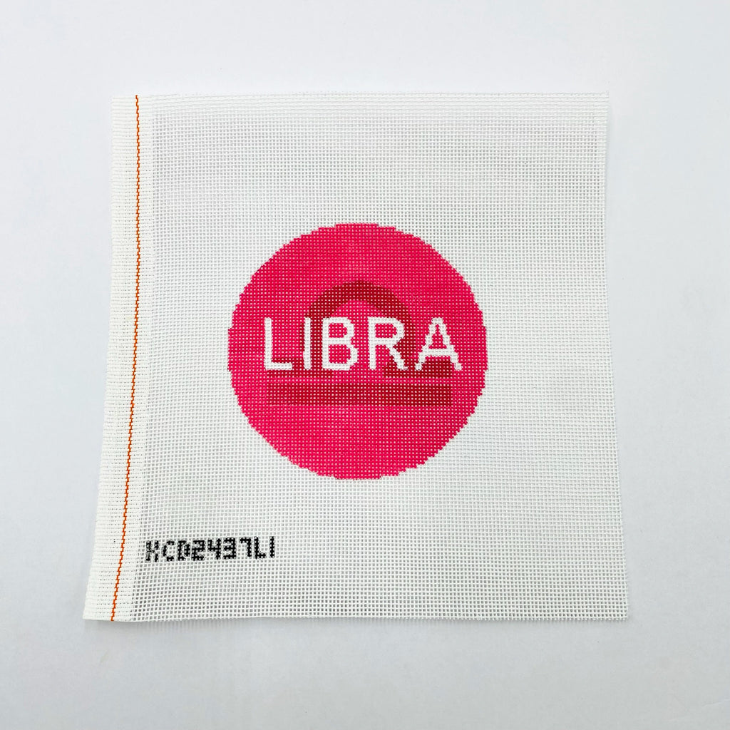 Libra Zodiac Round Canvas