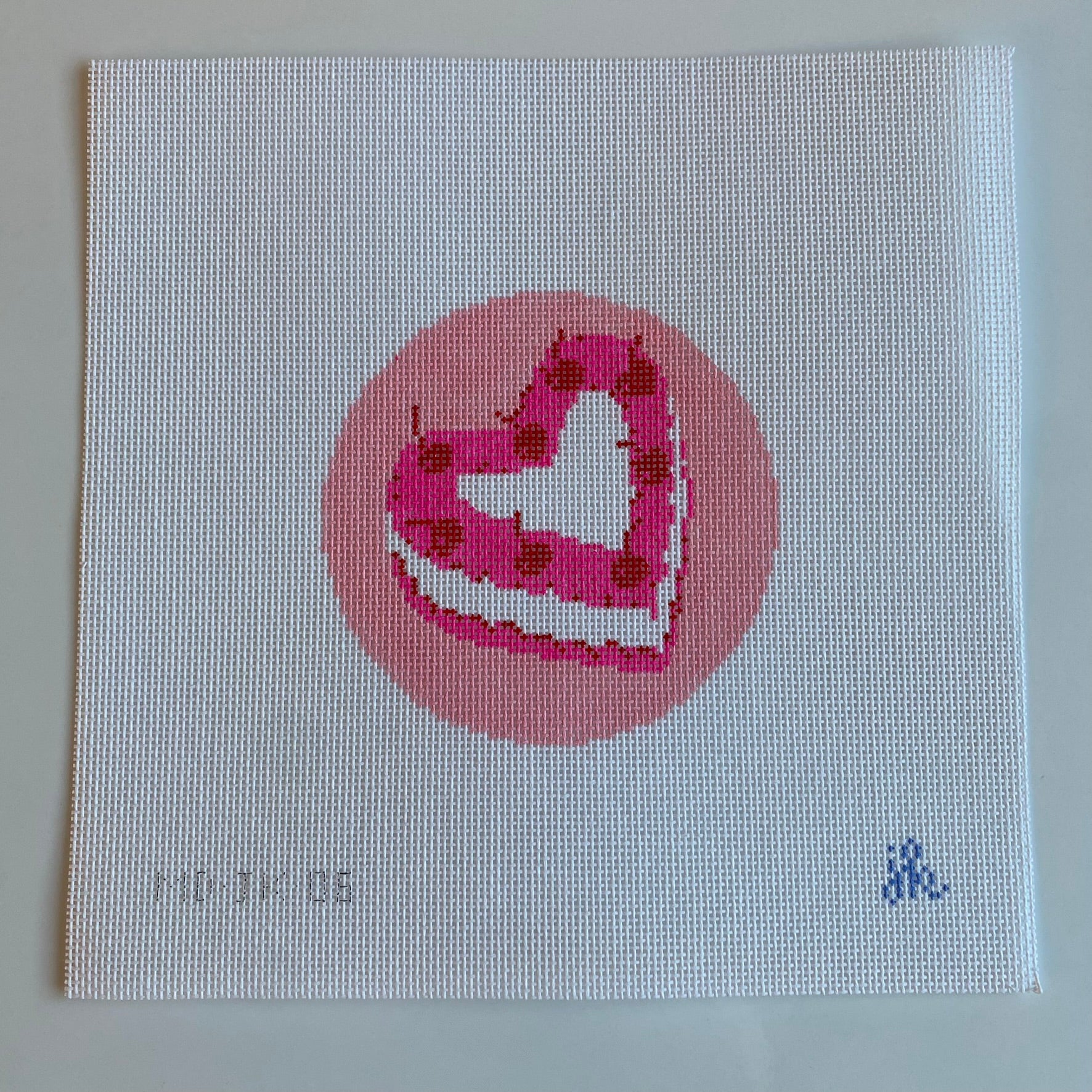 Heart Cake Canvas - KC Needlepoint