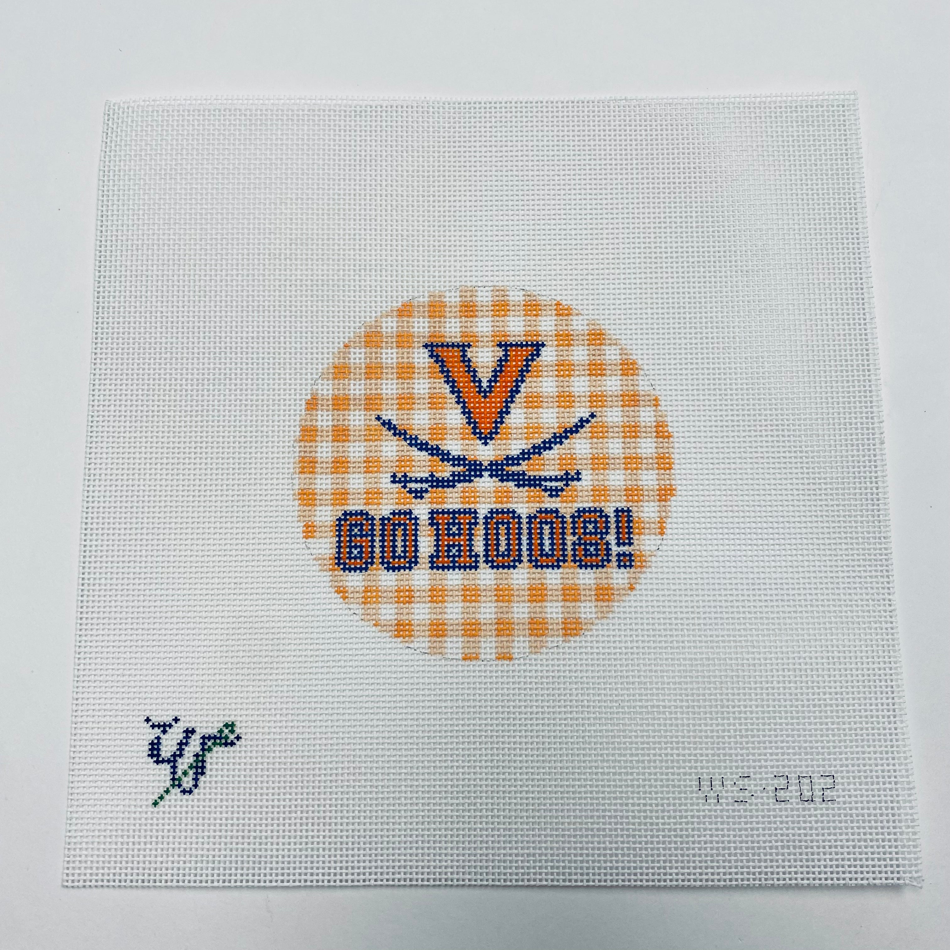 UVA Round Canvas - KC Needlepoint