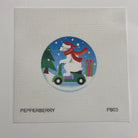 Polar Bear Scooter Ornament Canvas - KC Needlepoint