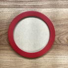 Round Red Frame Ornament - KC Needlepoint