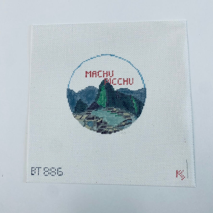 Machu Picchu Travel Round Canvas