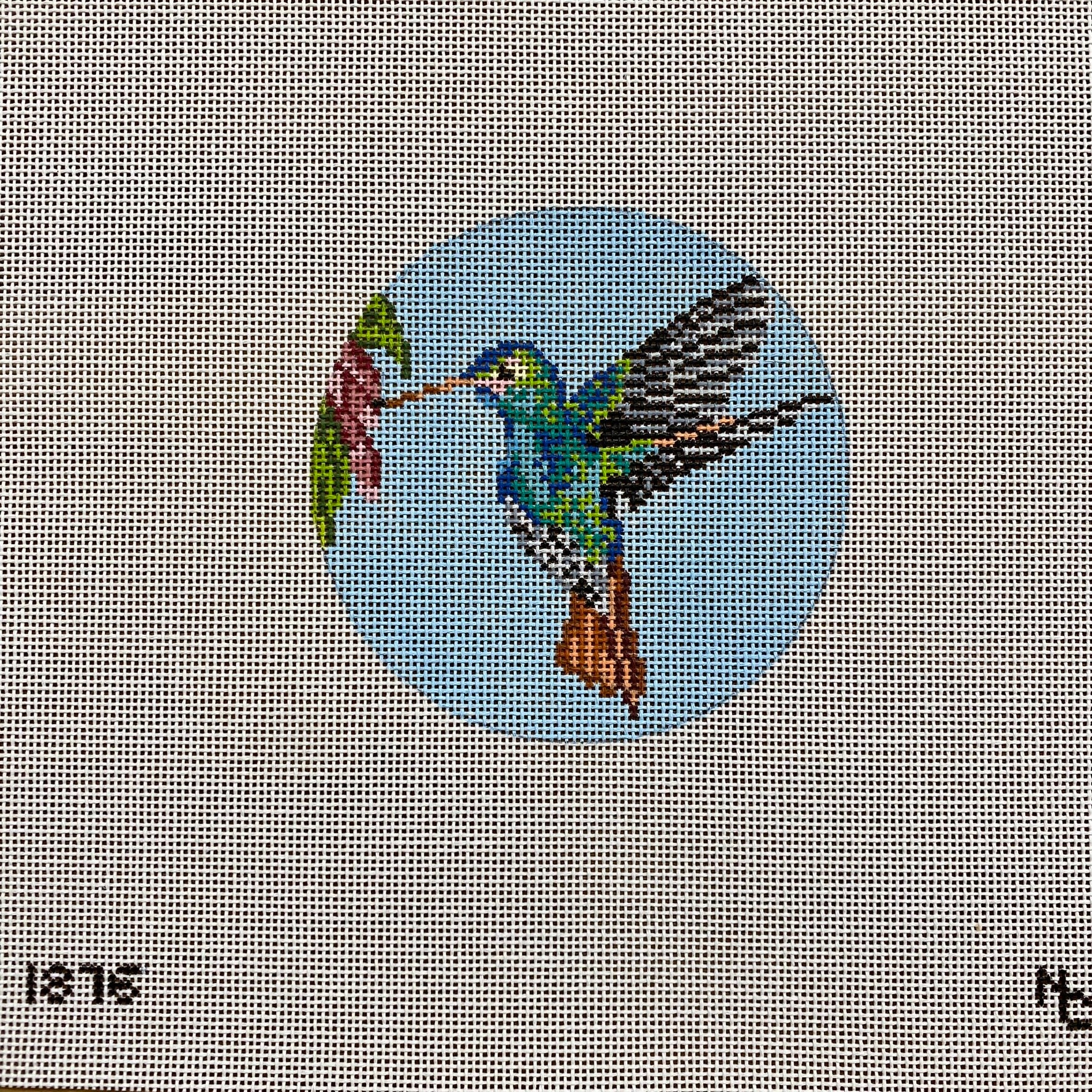 Rufous Tailed Hummingbird Canvas - KC Needlepoint