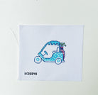 Turquoise Golf Cart Canvas - KC Needlepoint