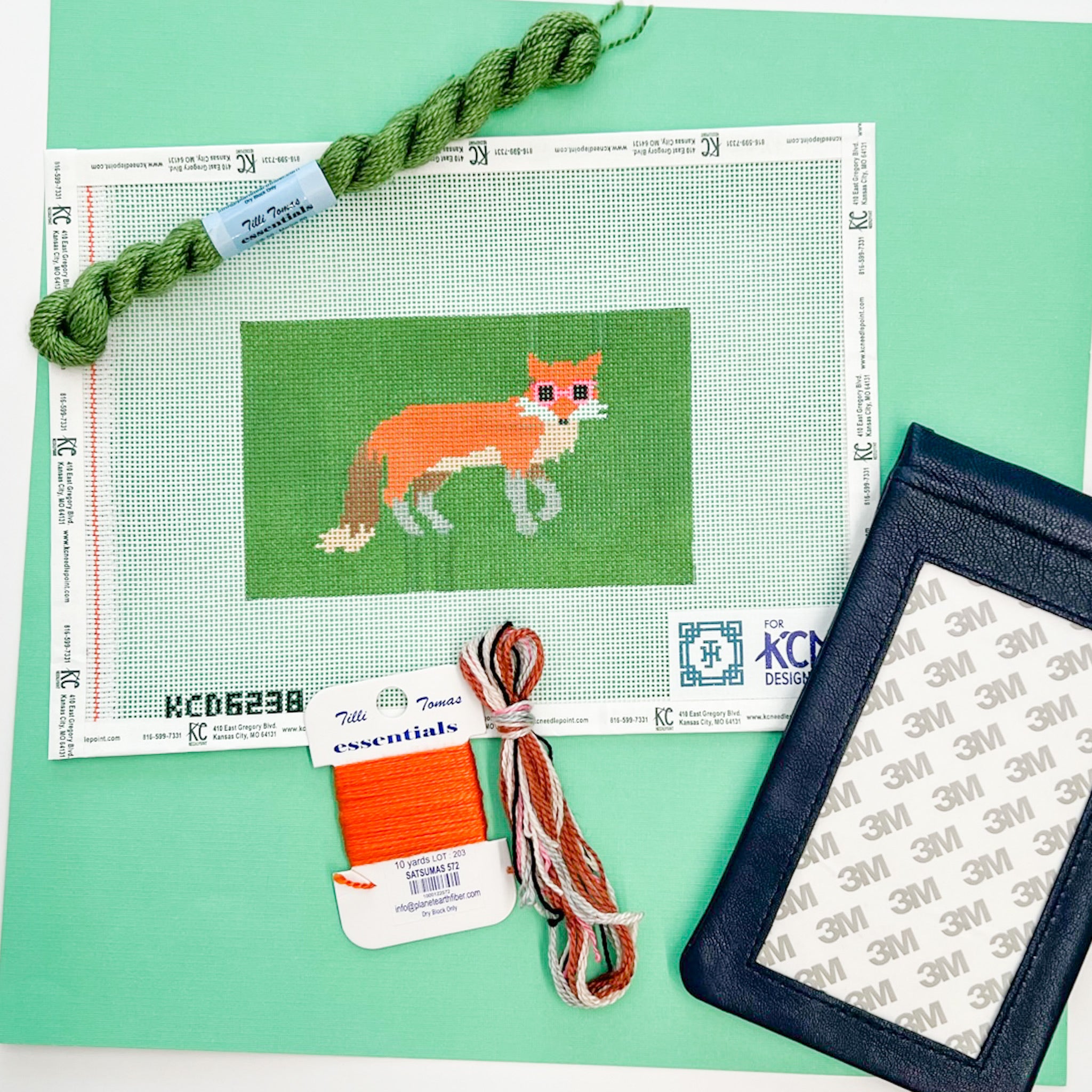 Fox Eyeglass Case Kit - KC Needlepoint