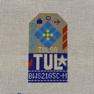 Tulsa Vintage Travel Tag Canvas - KC Needlepoint