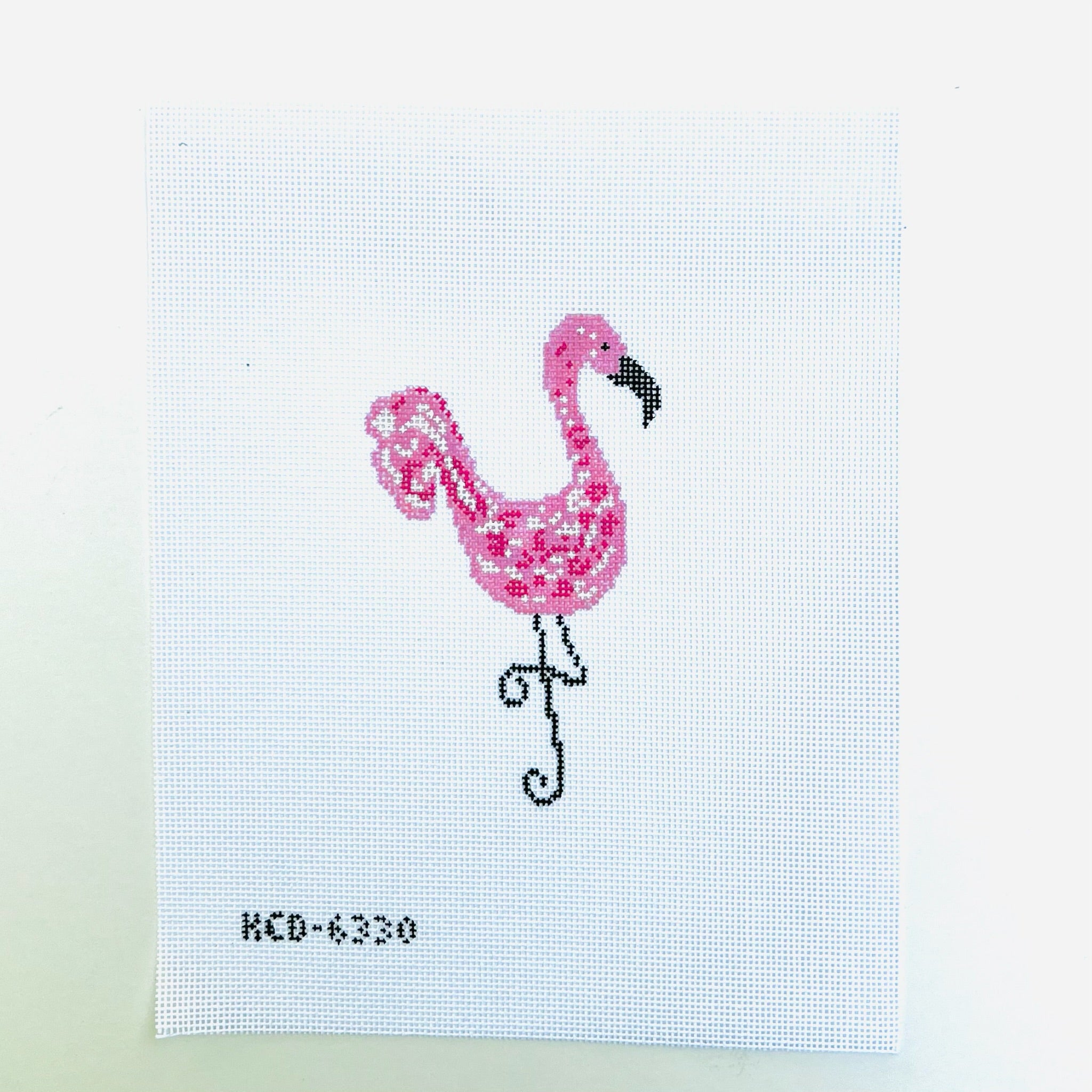 Flamingo Sunglass Case Insert - KC Needlepoint