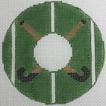 Field Hockey Round Canvas - KC Needlepoint