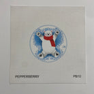 Polar Bear Snow Angel Ornament Canvas - KC Needlepoint