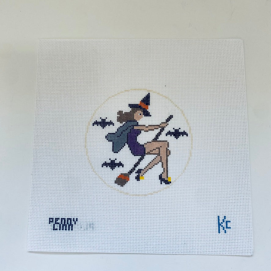 Vintage Witch Canvas - KC Needlepoint