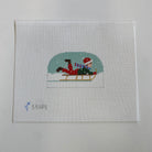 Winter Village Boy Sledding Canvas - KC Needlepoint