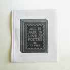 Love and Poetry Book Cover Canvas - KC Needlepoint