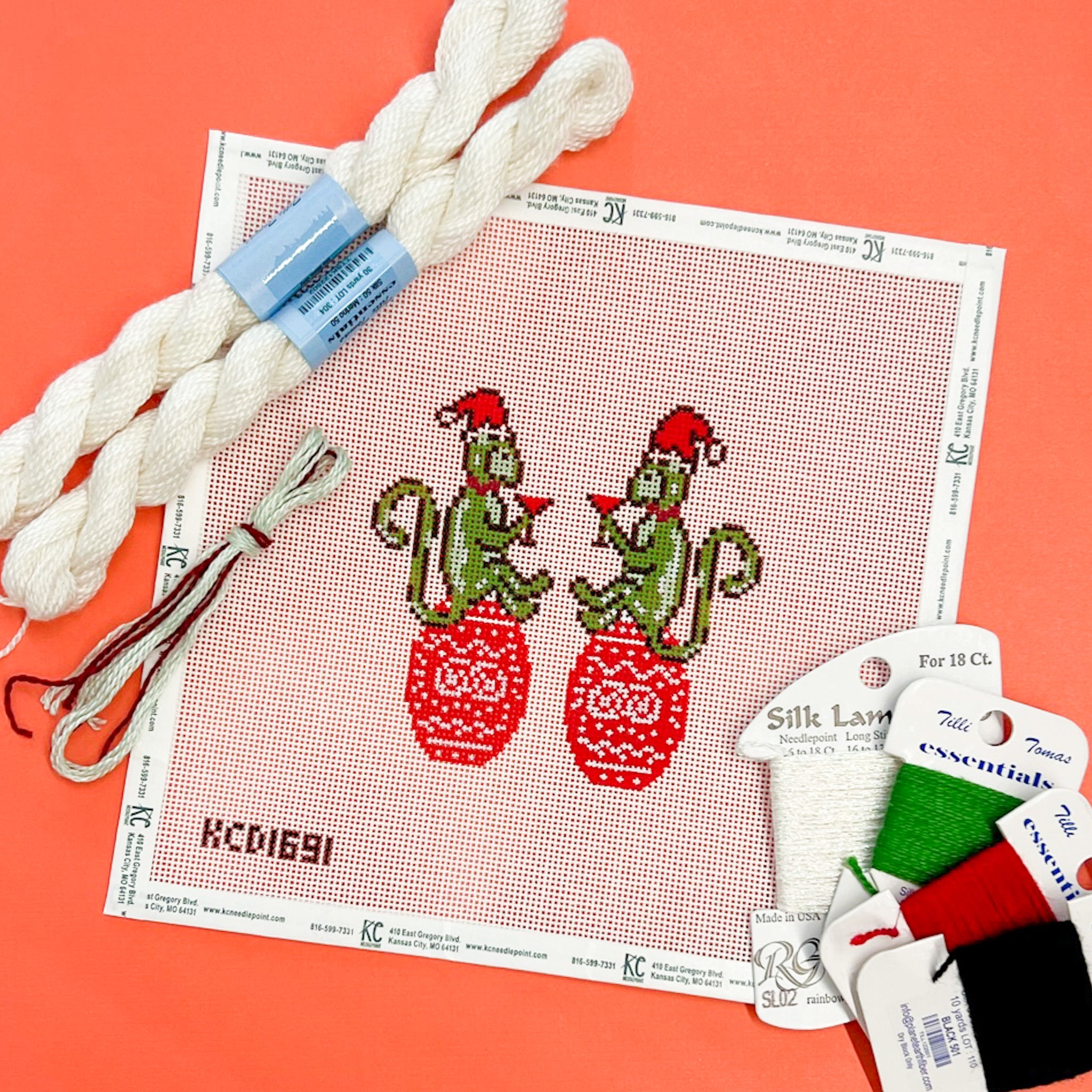 Holly and Jolly Kit - KC Needlepoint