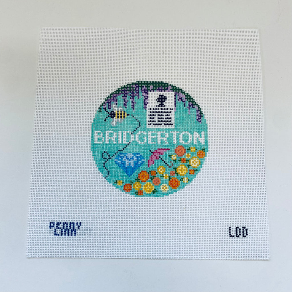 Bridgerton Round Canvas - KC Needlepoint