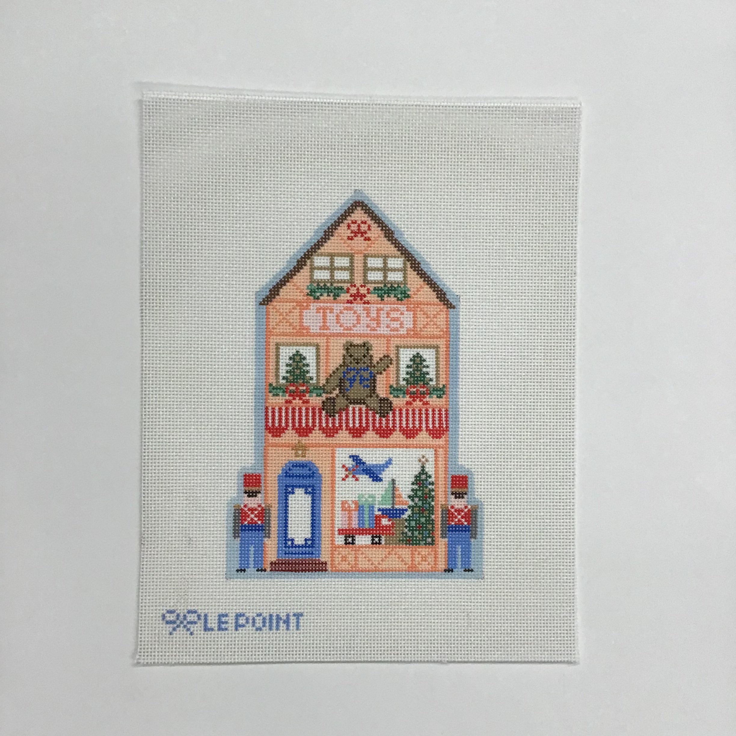 Christmas Village Toy Store Canvas - KC Needlepoint