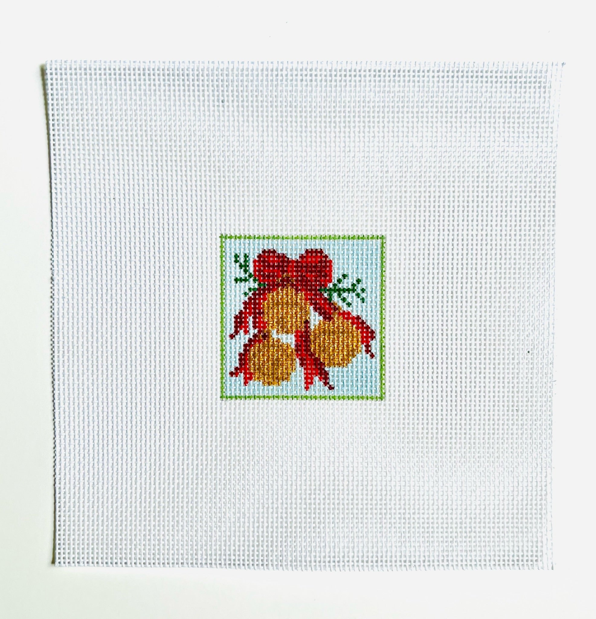 Jingle Bells Square Canvas - KC Needlepoint