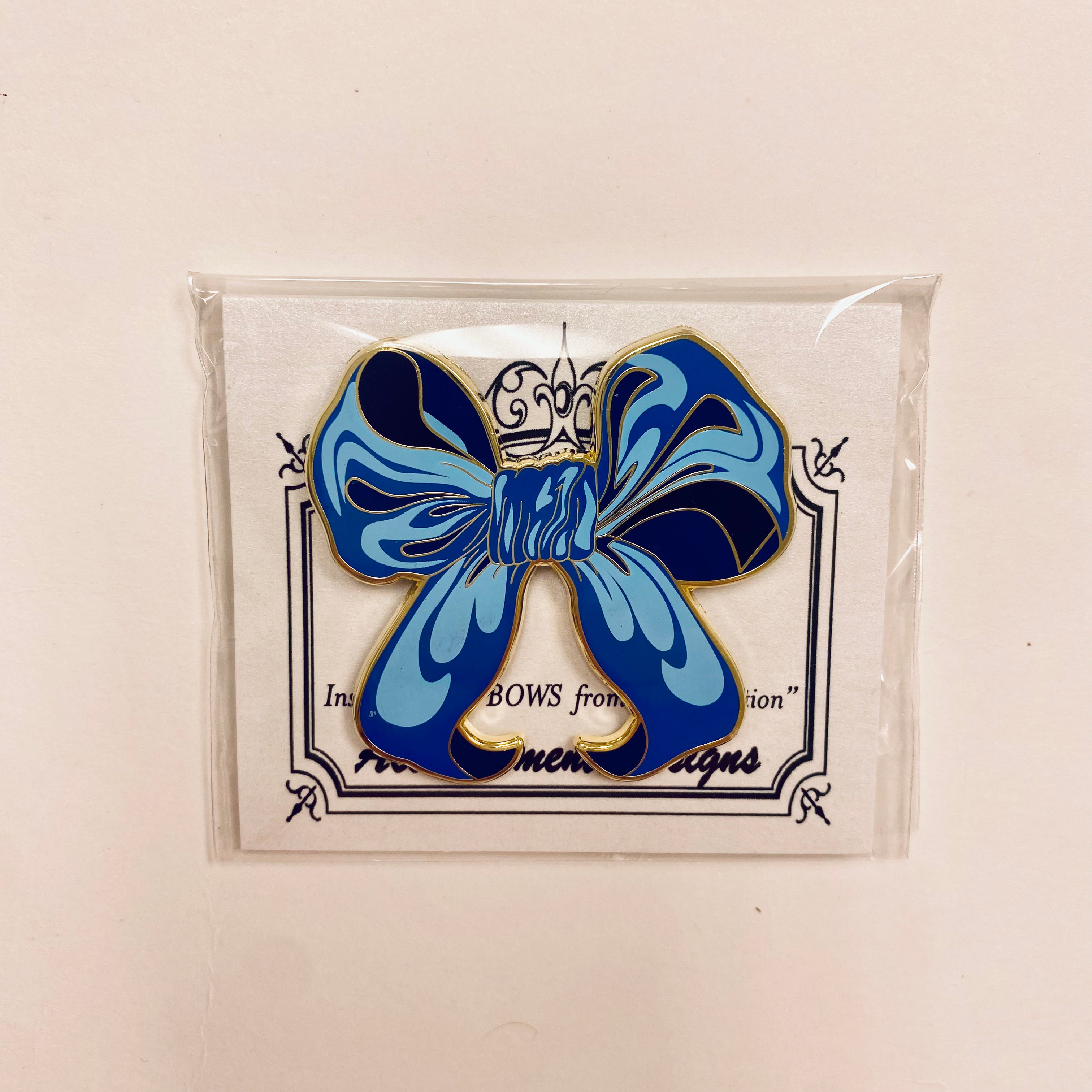 Blue Bow Needle Minder - KC Needlepoint