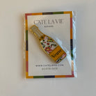 Floral Champagne Bottle Magnet - KC Needlepoint