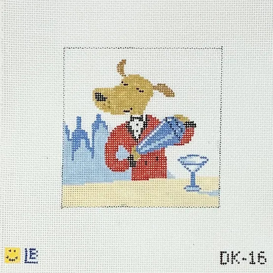 Shaken Mutt-ini Canvas - KC Needlepoint