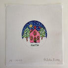 Pink Church Faith Needlepoint Canvas - KC Needlepoint