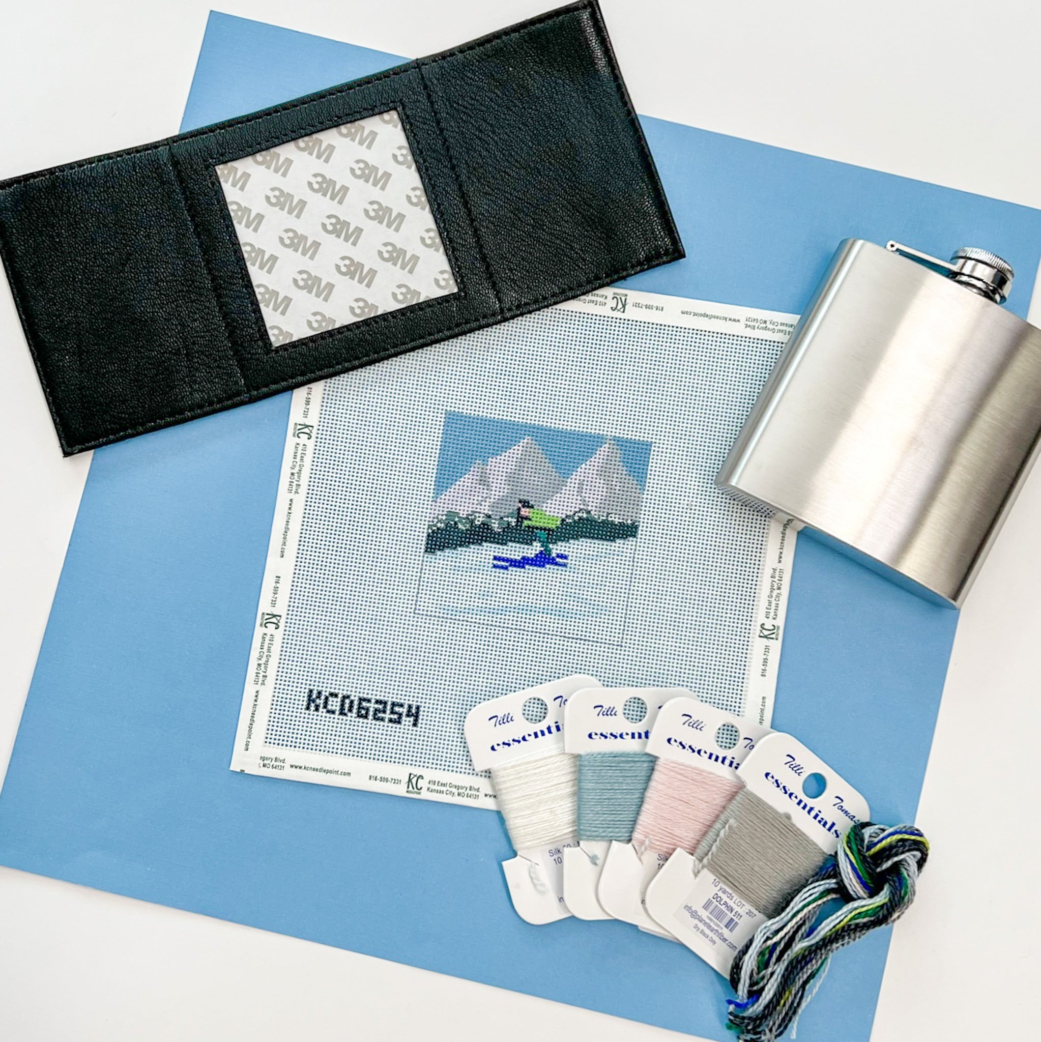 Skiier Flask Kit - KC Needlepoint