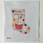 Happy Birthday Pink Ornament Sized Stocking Canvas - KC Needlepoint