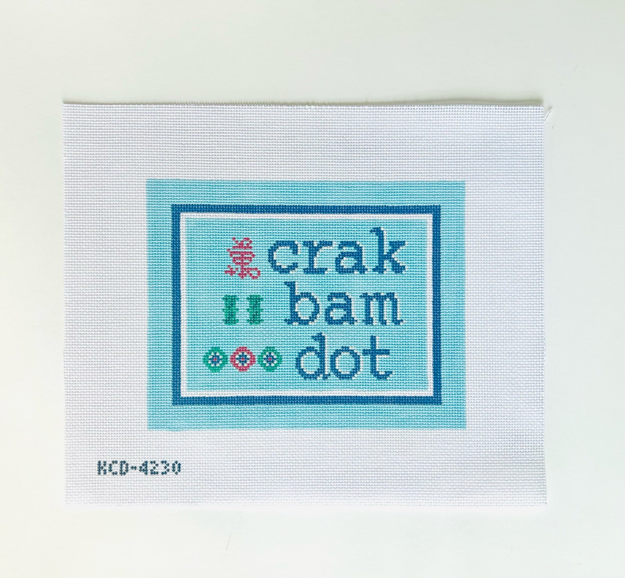 Crak Bam Dot Pouch Canvas - KC Needlepoint