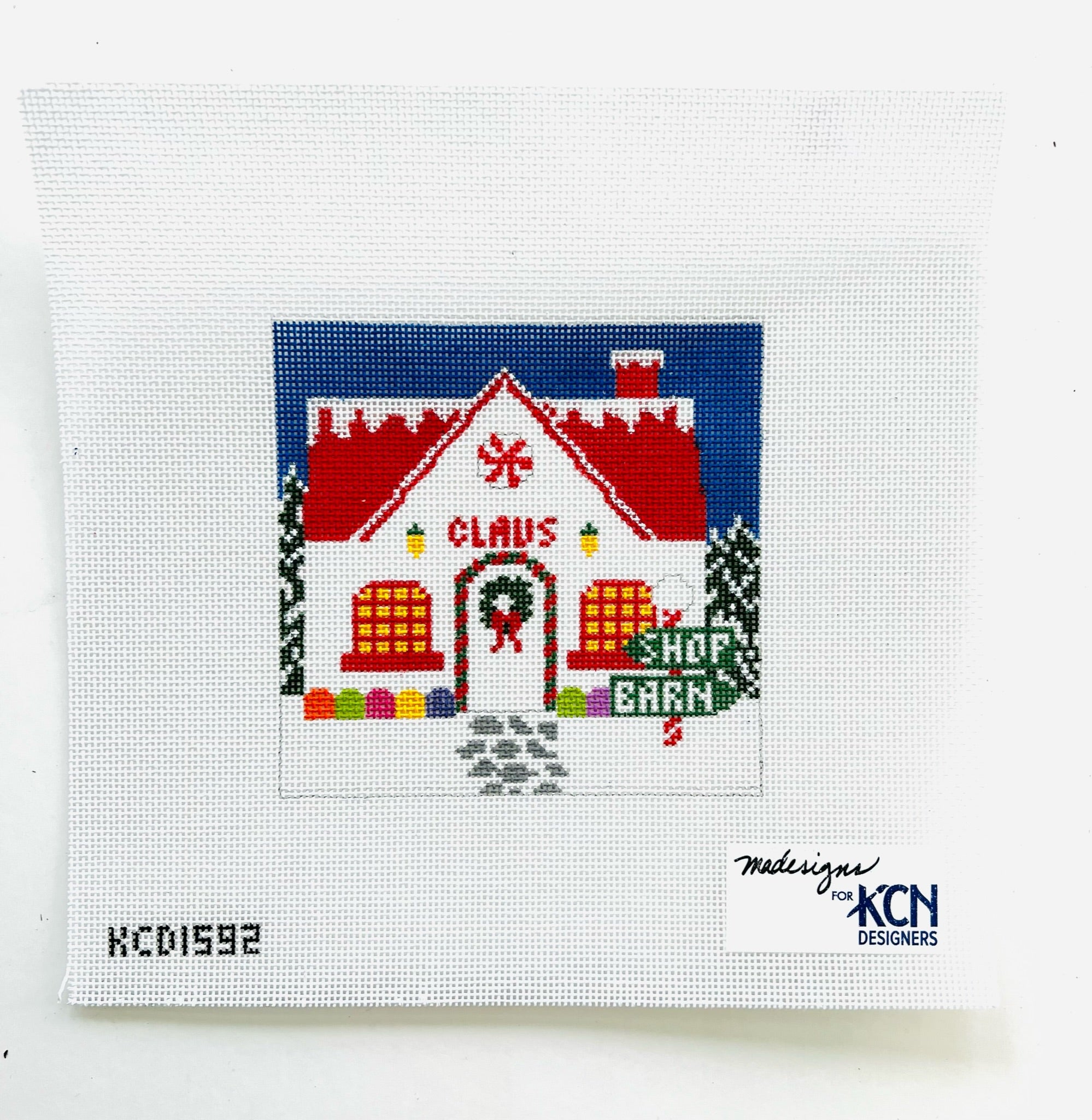 Santa's House Canvas - KC Needlepoint